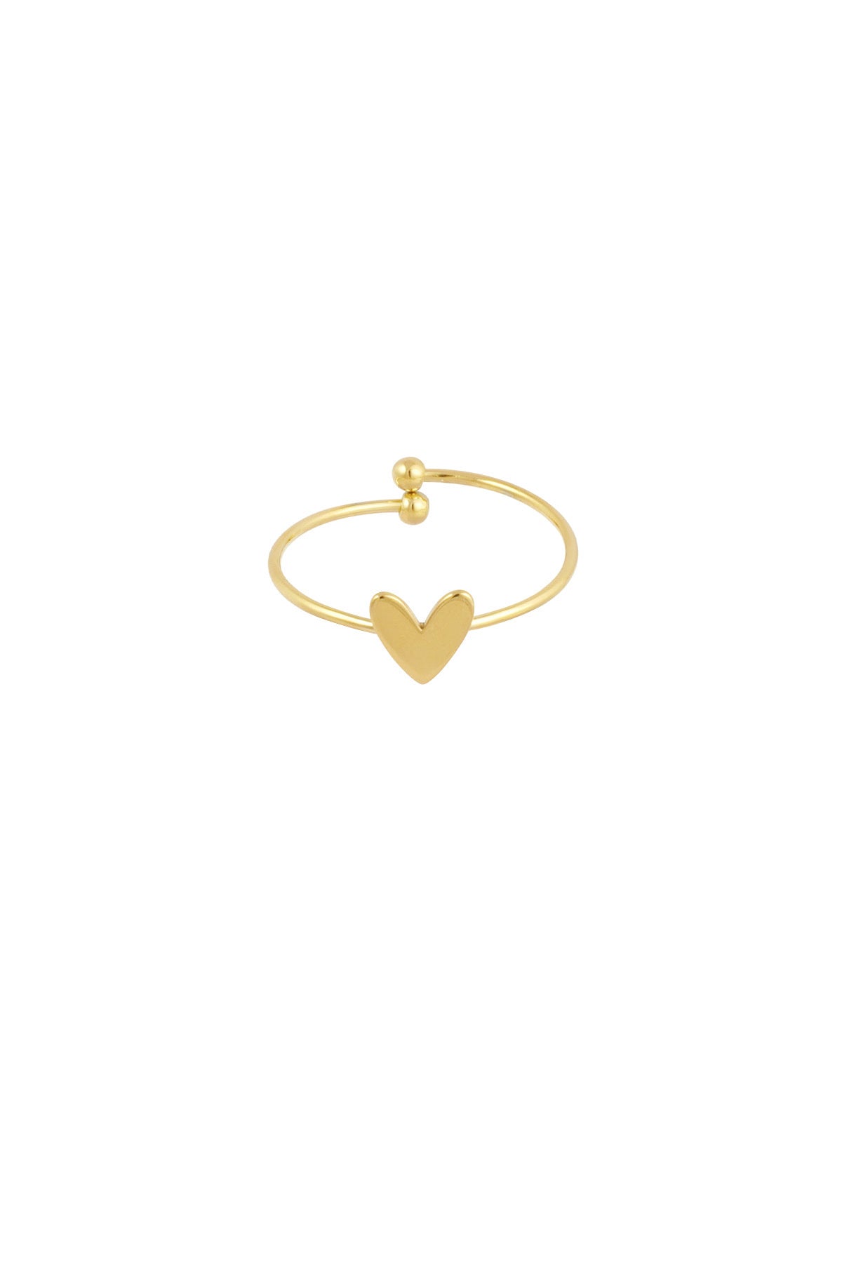 Kleine hartjes ring in het goud