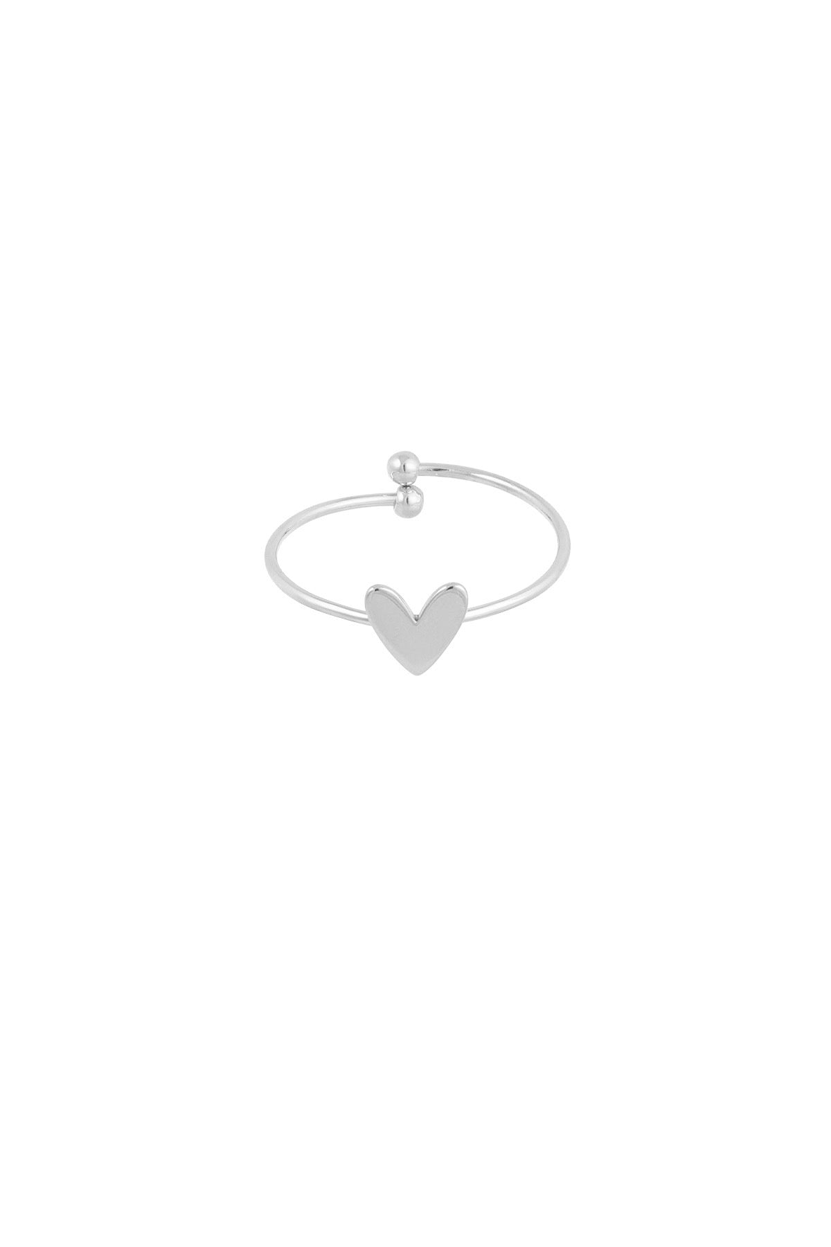 Kleine hartjes ring in het zilver