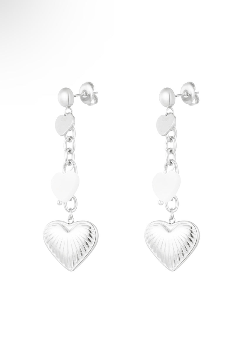 Statement oorbellen zilver harten waterproof