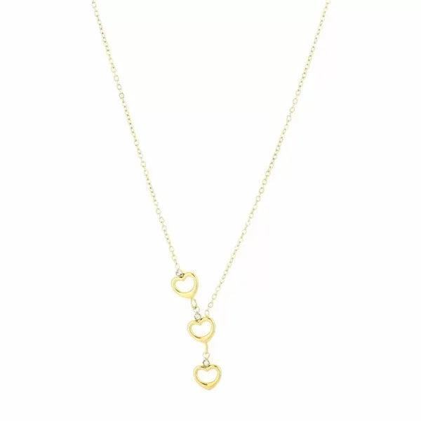 Subtiele ketting goud met hartjes hangers waterproof