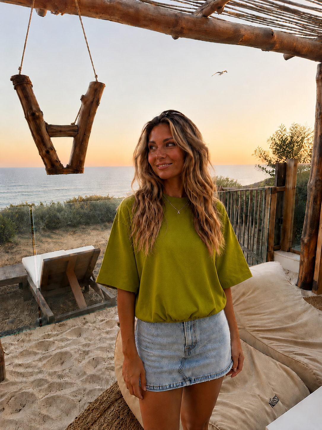 Luna Basic Balloon Top - Green