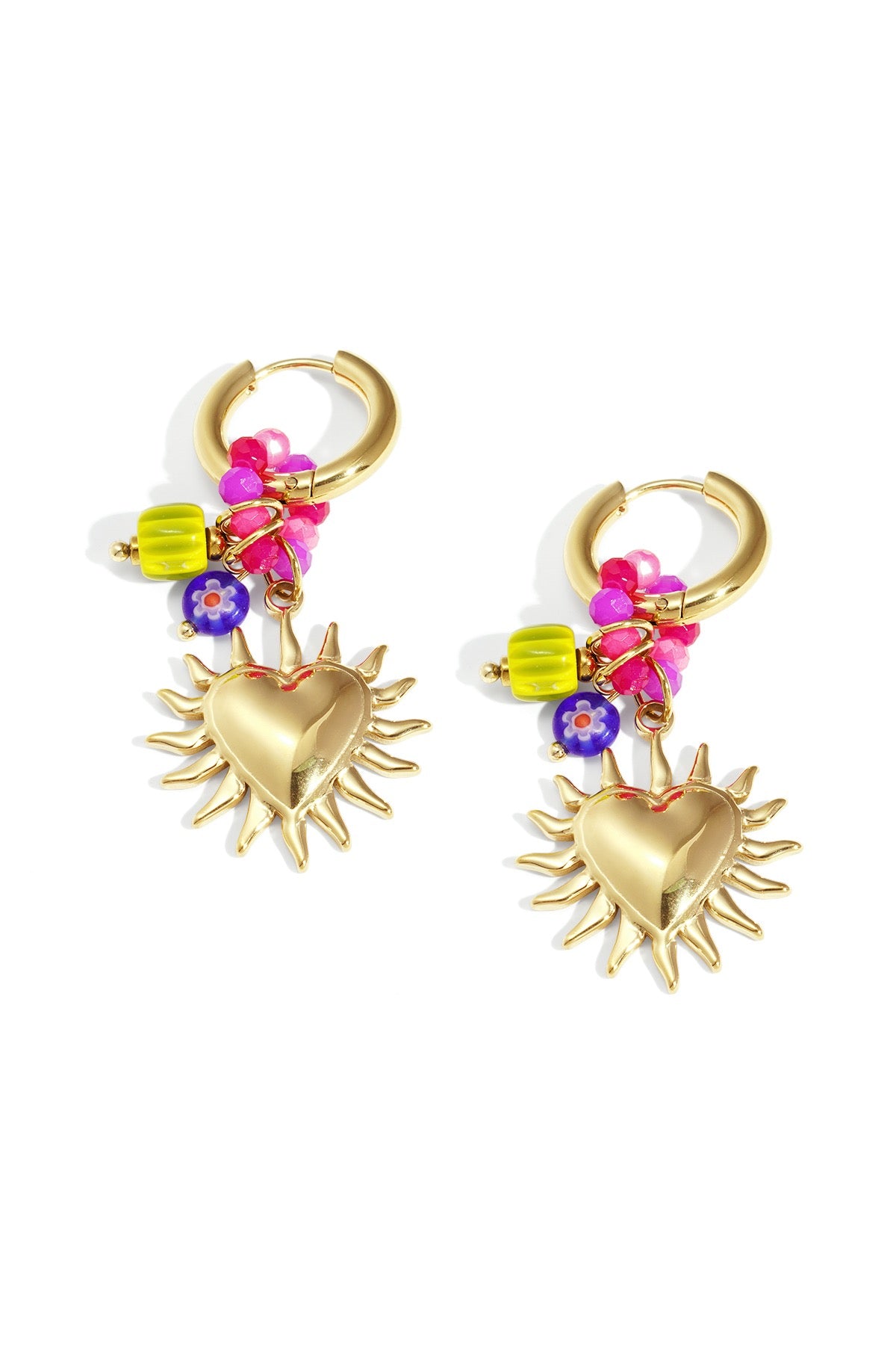 Glowing Happy Charm Earrings