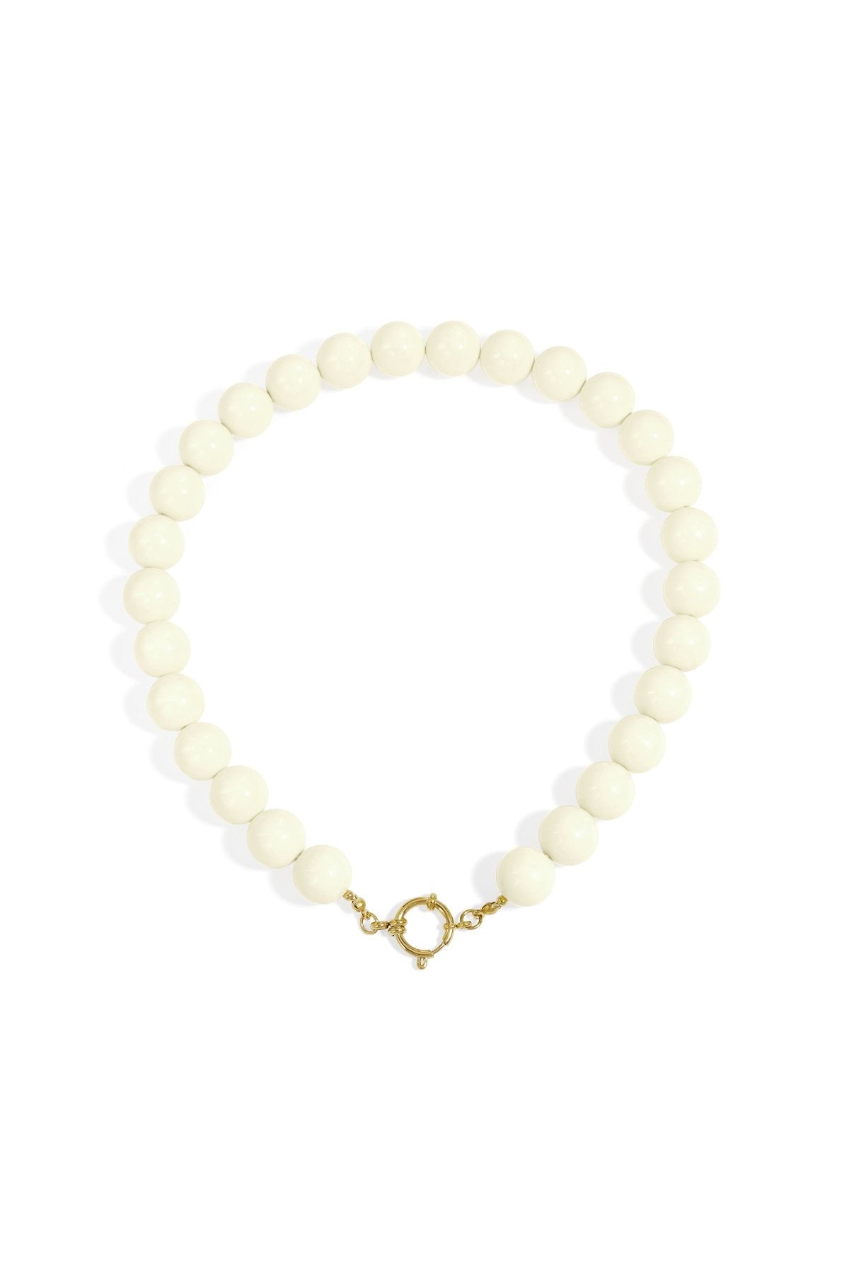 Statement Pop Beaded Necklace - White