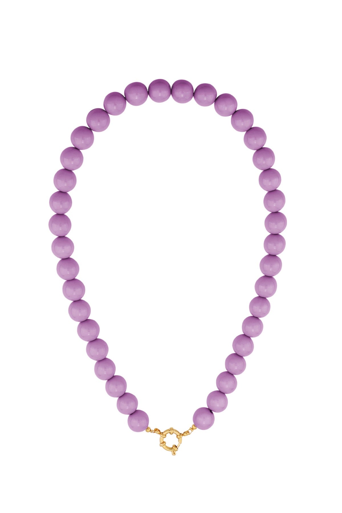 Color Pop Beaded Necklace - Purple