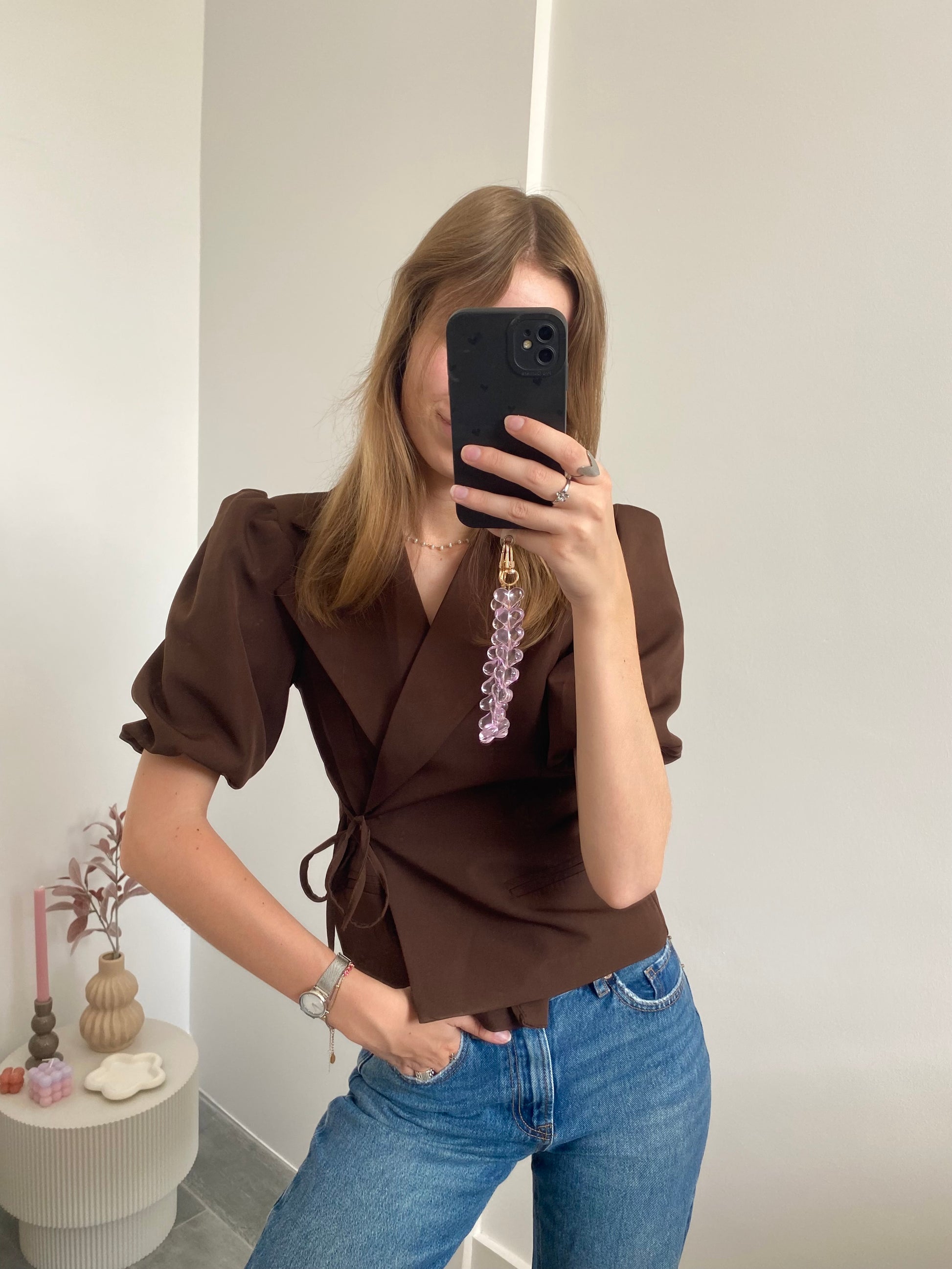 LARA WRAPPED BLAZER BRUIN