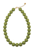 My Vibe Off Beaded Necklace - Dark Green