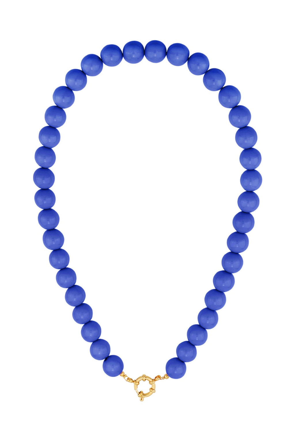 Color Pop Beaded Necklace - Royal Blue