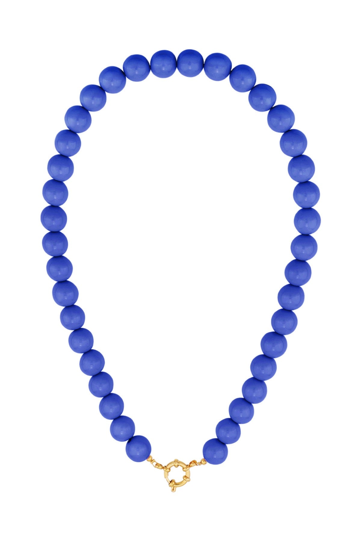 Color Pop Beaded Necklace - Royal Blue