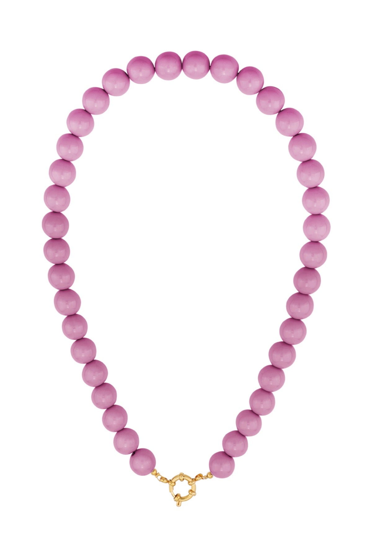 Color Pop Beaded Necklace - Intense Pink