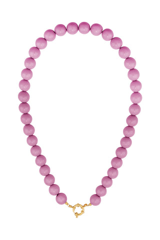 Color Pop Beaded Necklace - Intense Pink
