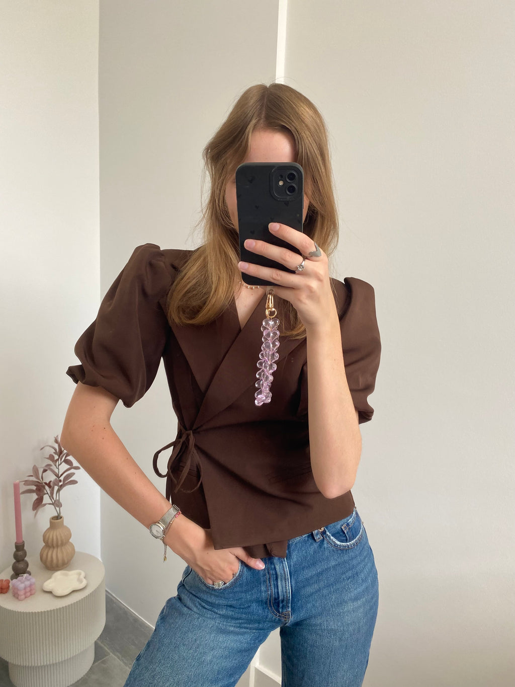 LARA WRAPPED BLAZER BRUIN