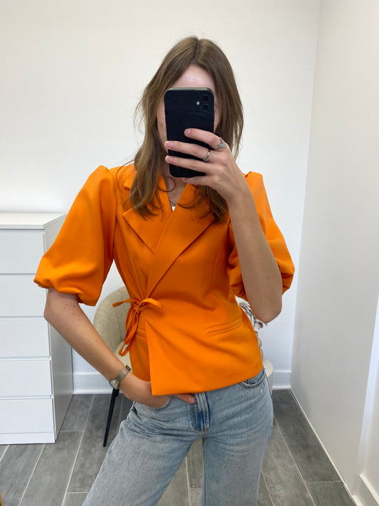 LARA WRAPPED BLAZER ORANJE