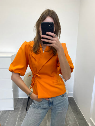 LARA WRAPPED BLAZER ORANJE