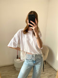 Demi Lace Tee - White