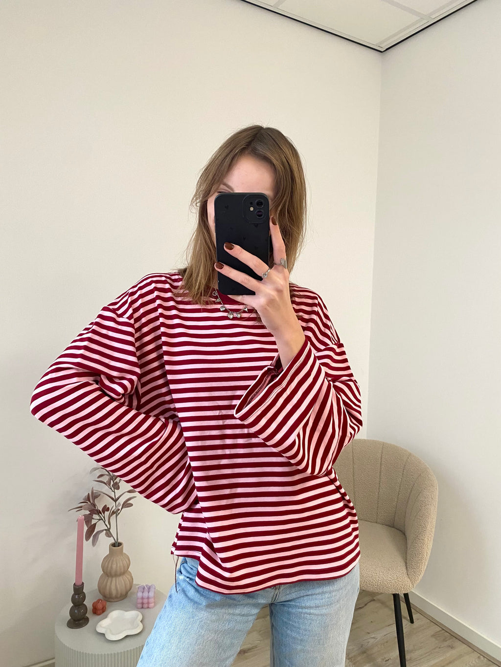 Oliva Striped Longsleeve - Pink