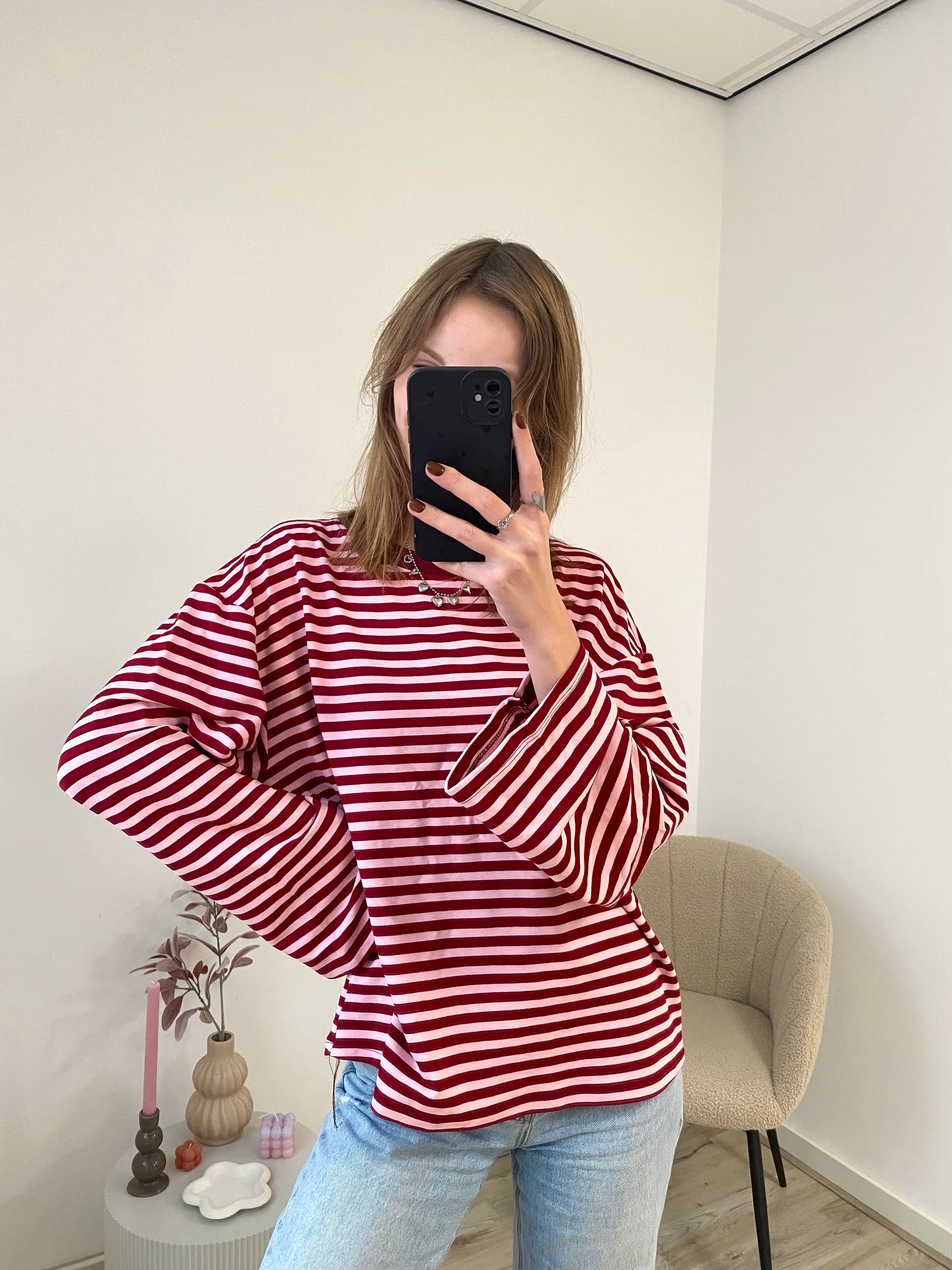 Oliva Striped Longsleeve - Pink