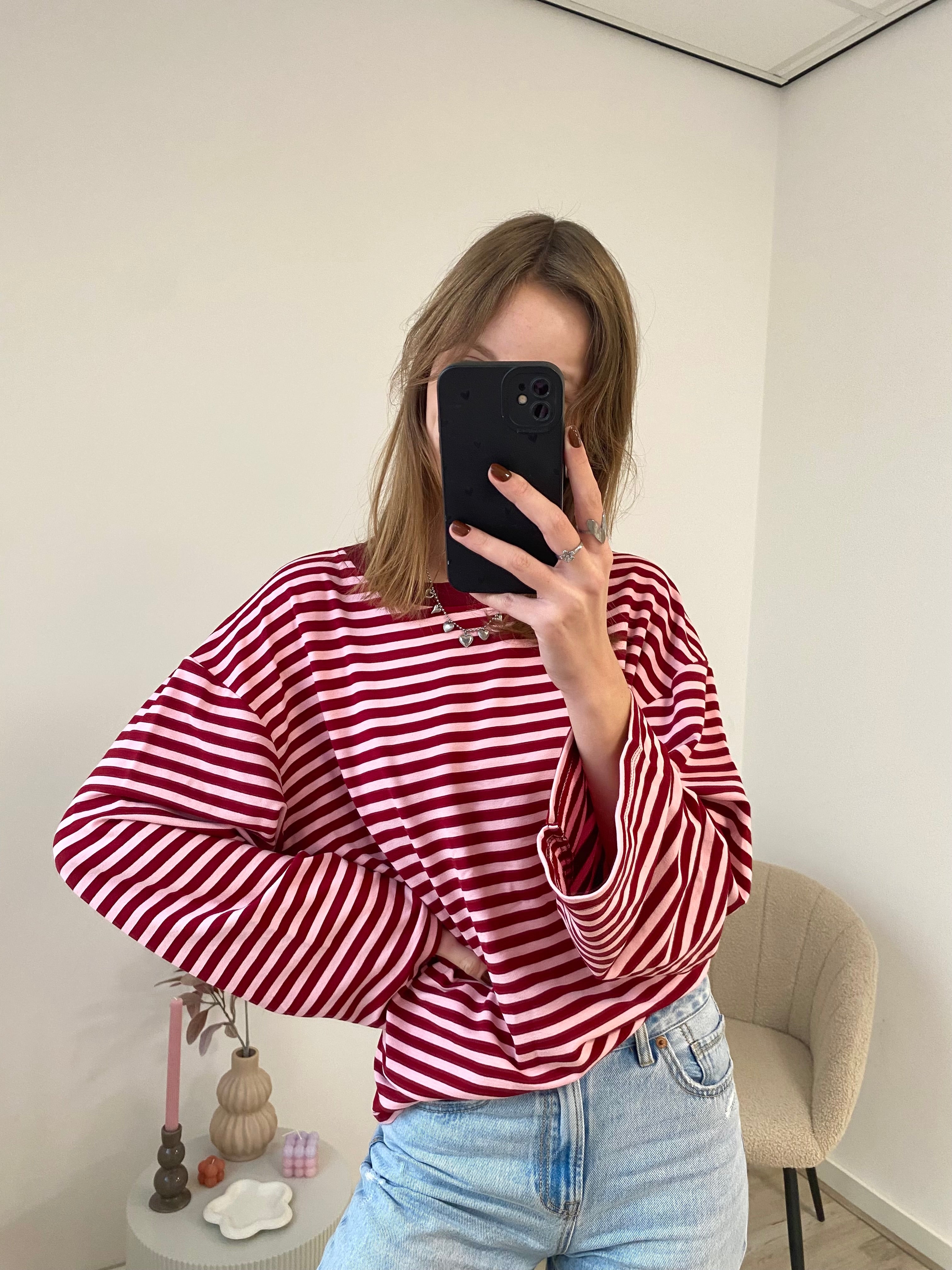 Oliva Striped Longsleeve - Pink