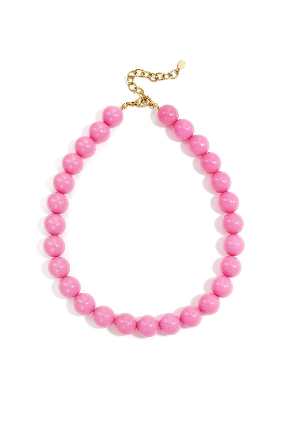My Vibe Off Beaded Necklace - Popping Pink