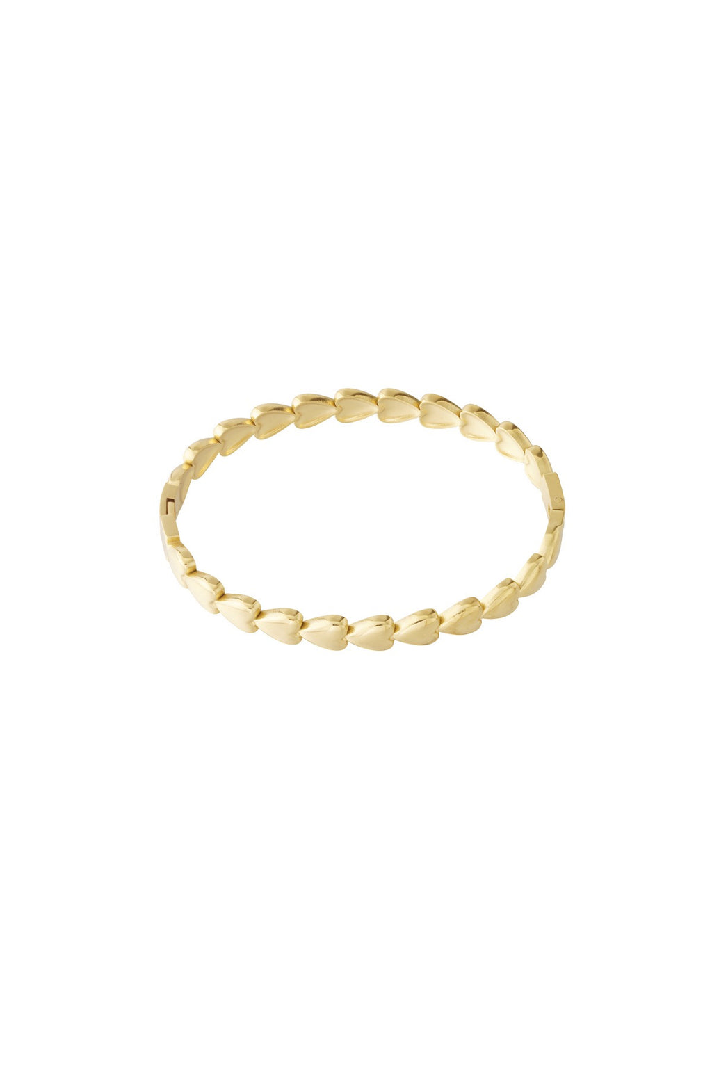 Bangle armband met hartjes in het goud