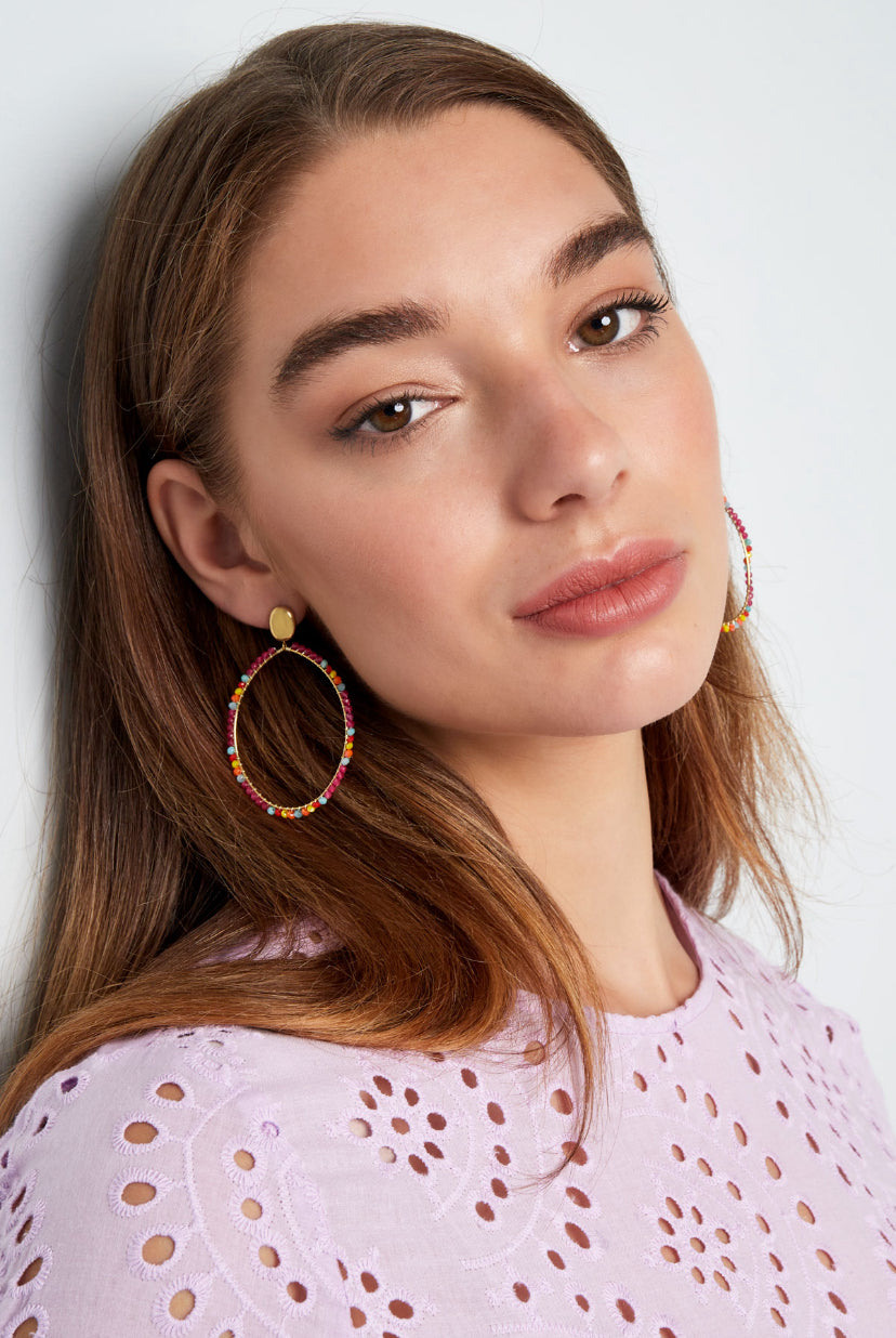 Statement oorhangers goudkleurig
