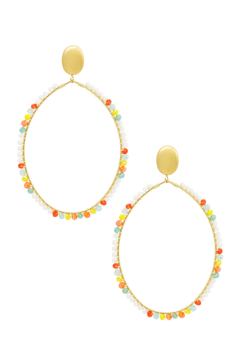Statement oorhangers goudkleurig