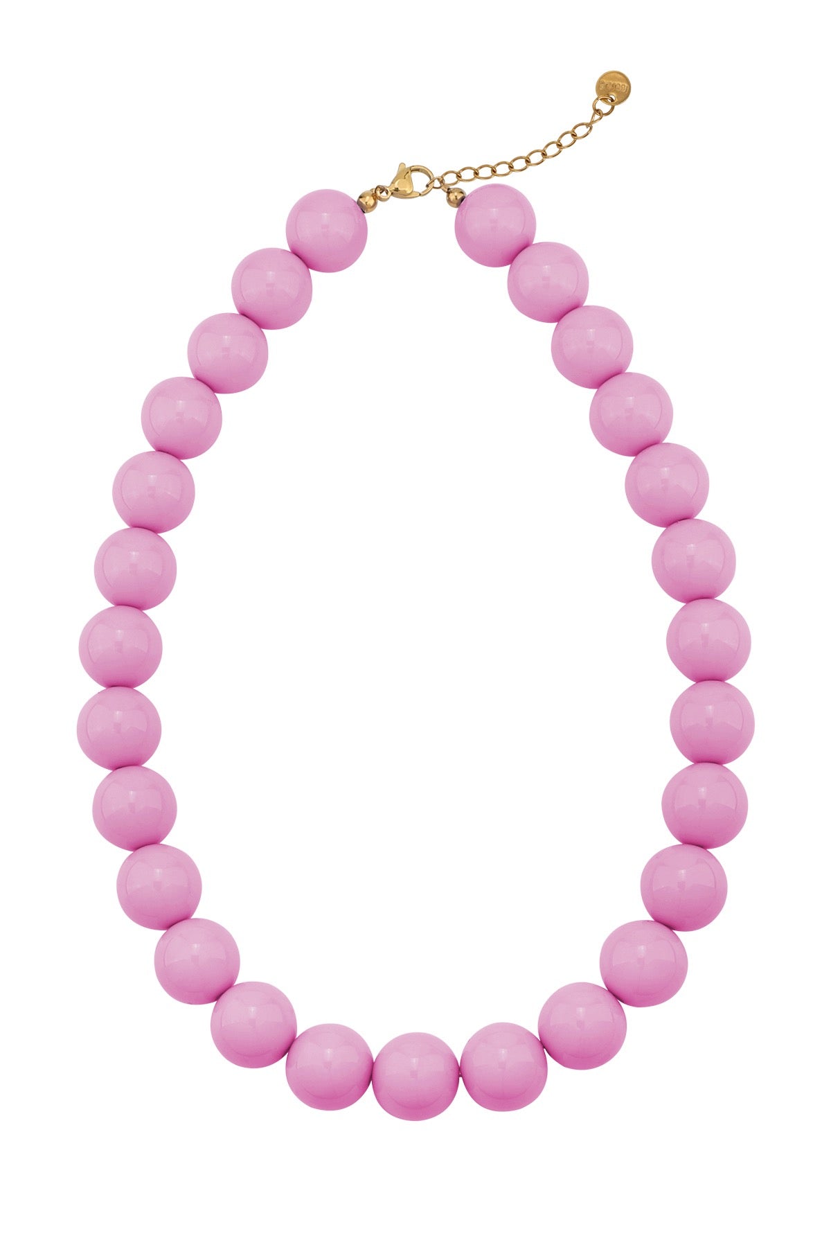 My Vibe Off Beaded Necklace - Intense Pink