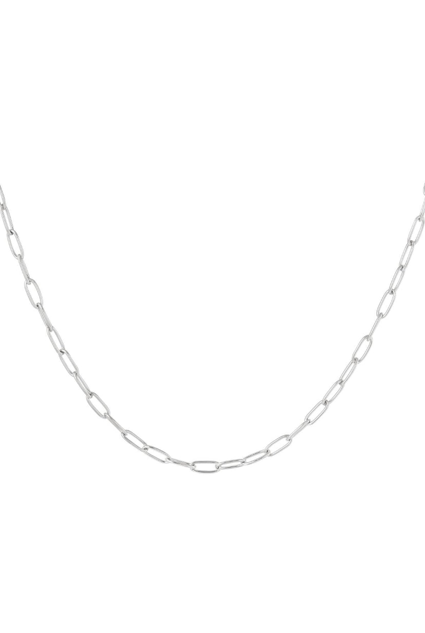 Minimalistische zilverkleurige ketting waterproof