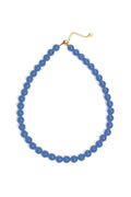 Kralenketting met donkerblauwe mini kralen