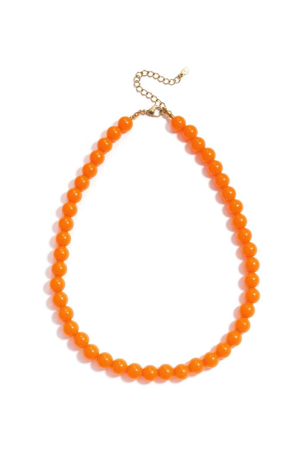 Kralenketting met kleine kralen in oranje kleur