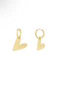 Oorhangers hartjes goudkleurig waterproof