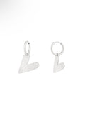 Hart oorbellen zilverkleurig waterproof