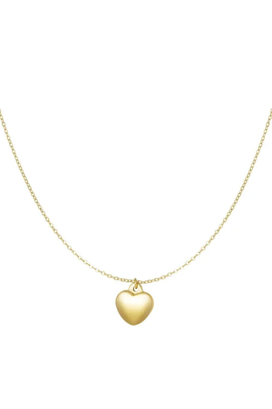 Ketting met hanger van hart in het goud