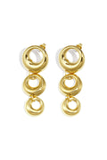 Gouden oorbellen met drie ovalen