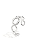 Bangle ovalen armband in het zilver