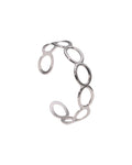 Bangle armband met cirkels in het zilver