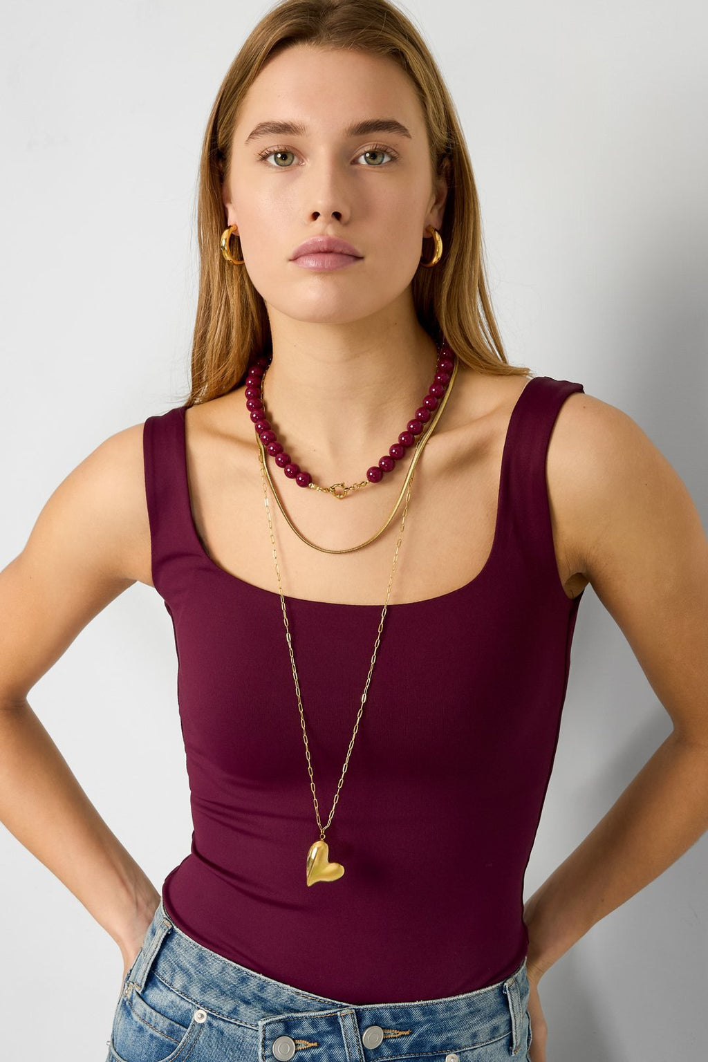 Kralenketting met middelgrote kralen