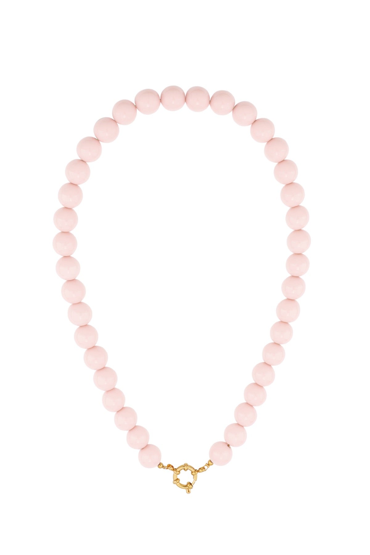 Kralenketting met roze kralen