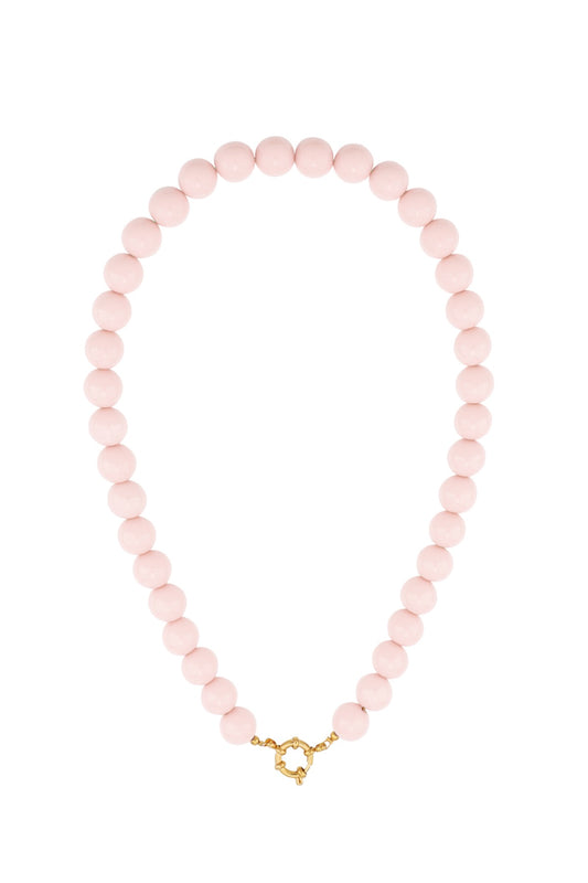 Kralenketting met roze kralen