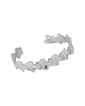 Bangle armband in het zilver met bloemen
