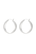 Statement oorringen hoops zilver stainless steel