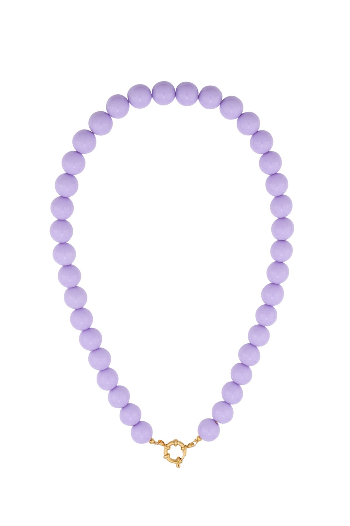 Color Pop Beaded Necklace - Lila