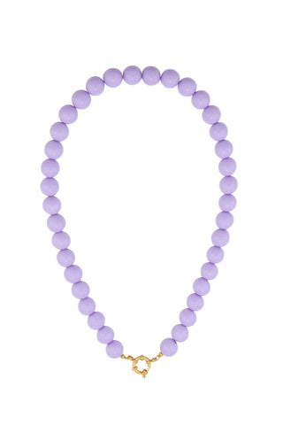 Color Pop Beaded Necklace - Lila