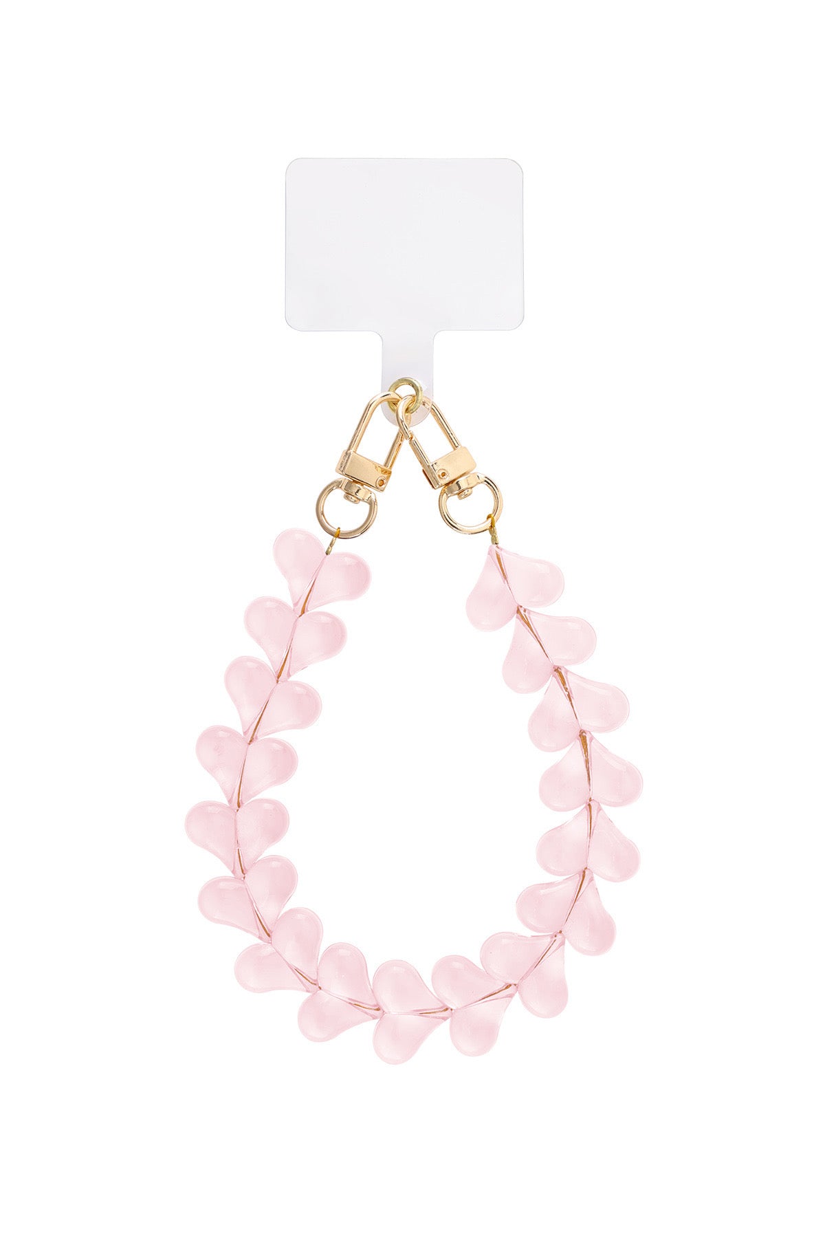 Phonecord Hearts - Shiny Light Pink