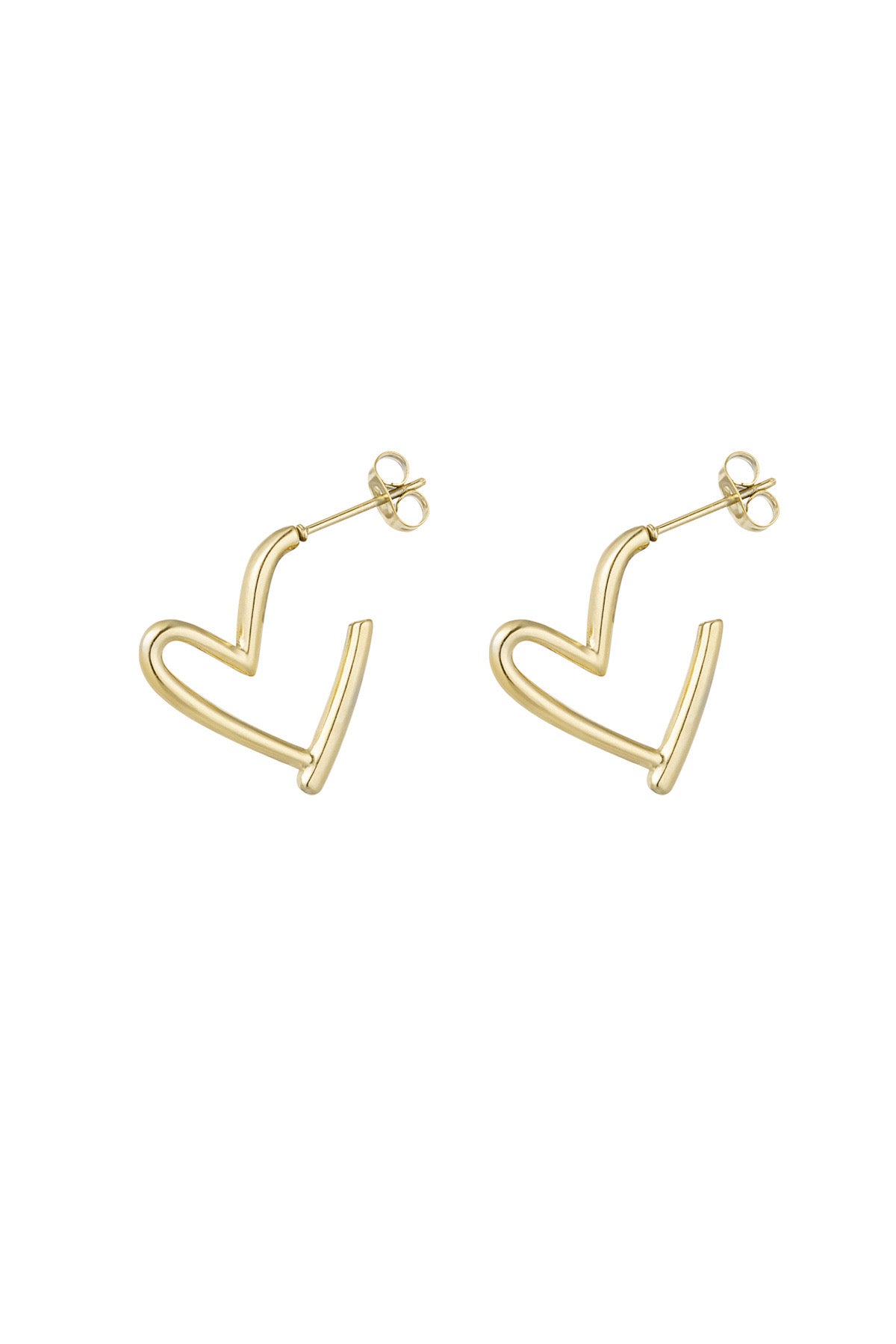 Oorhangers goud hartjes hangers waterproof