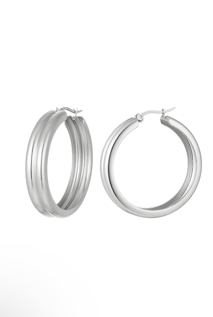 Oorbellen statement oorringen zilver