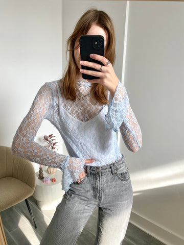 FAY KANTEN MESH TOP