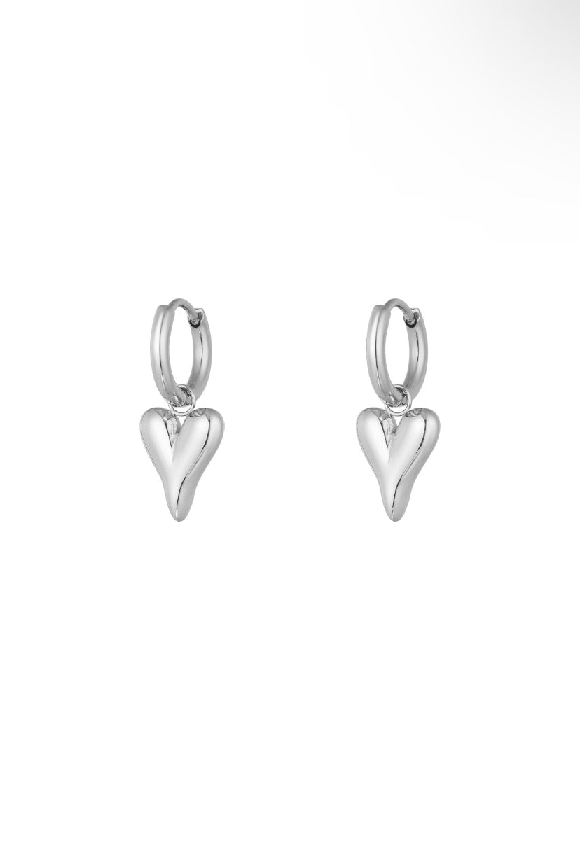 Musthave hartjes oorbellen waterproof zilver