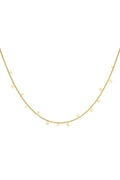 Platte ketting met sterretjes bedels in het goud