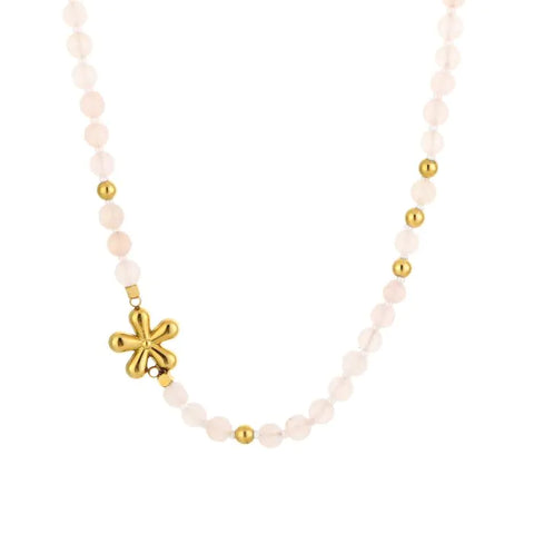 FLOWER BEIGE KRALENKETTING