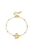 Armband met bloem in het goud